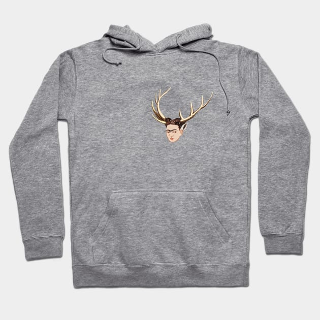 deer head frida kalho Hoodie by daidai